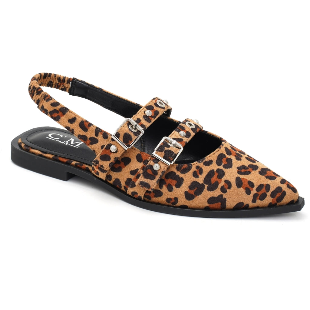 Gitte dam sling tillbaka ballerinaskor OP16-46PU - Black main image 0