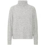b.young B.YOUNG DAM STICKAD TRÖJA BYMONNA Knit Mid Grey Melange