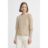 b.young B.YOUNG dam stickad tröja BYMMORLA Knit Humus Melange