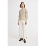 b.young B.YOUNG dam stickad tröja BYMMORLA Knit Humus Melange