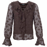 Black Colour BLACK COLOUR dam blus BCAISHA Blouse Coffee