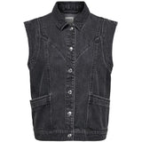 ONLY Endast damväst ONLKENNEDY Vest Washed Black