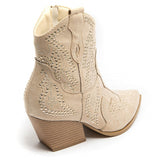 SHOES Jacqueline dam cowboyboots 9676A Restudsalg Beige