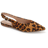 SHOES Josette Dam sling tillbaka ballerinaskor 77-585 Shoes Leopard