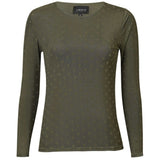 Liberté LIBERTÉ dam MESH T-shirt ARMY MEDIUM DOT