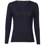 Liberté LIBERTÉ dam MESH T-shirt NAVY MEDIUM DOT