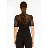 Liberté LIBERTÉ dam T-shirt MESH DOT T-shirt Black