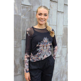 Liberté LIBERTÉ dam blus MESH Blouse Black Paisley