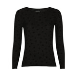 Liberté LIBERTÉ dam blus MESH Blouse Black flock leo