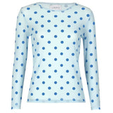 Liberté LIBERTÉ dam blus MESH Blouse LIGHTBLUE BLUE DOT