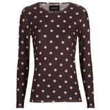 Liberté LIBERTÉ dam blus MESH Blouse PLUM ROSE BIG DOT
