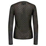 Liberté LIBERTÉ dam blus MESH Blouse BLACK GOLD HEART