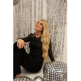 Liberté LIBERTÉ dam blus MESH Blouse BLACK GOLD HEART