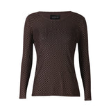 Liberté LIBERTÉ dam blus MESH Blouse DARK BROWN GOLD DOT