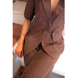 Liberté LIBERTÉ dam byxor SIMI Pant CHOCO BROWN