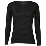 Liberté LIBERTÈ dam nät LS Blouse BLACK MEDIUM HEART