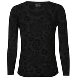 Liberté LIBERTÈ dam nät LS Blouse Black Paisley
