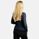 Liberté LIBERTÈ dam nät LS Blouse NAVY HEART