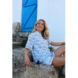 Liberté LIBERTÈ dam shorts MIE Shorts CREME BLUE MUSSEL
