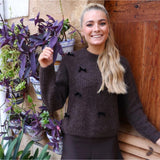 Liberté LIBERTE dam stickad FRO BOW Knit BROWN BLACK BOW