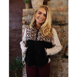 Liberté LIBERTÉ dam väst TEDDY 22173 Vest LUX LEO BLACK BORDEAUX