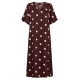 Liberté Liberte dam klänning DOTTI Dress PLUM ROSE BIG DOT