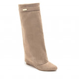 SHOES Madeleine dam folded boots 9623-1 Restudsalg Kaki