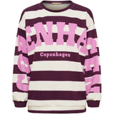 MARTA DU CHATEAU Marta Du Chateau Dam Sweatshirt MdcNerina Sweatshirt Bordeaux/Pink