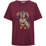 MARTA DU CHATEAU Marta Du Chateau Dam T-Shirt MDCINGE T-shirt Bordeaux