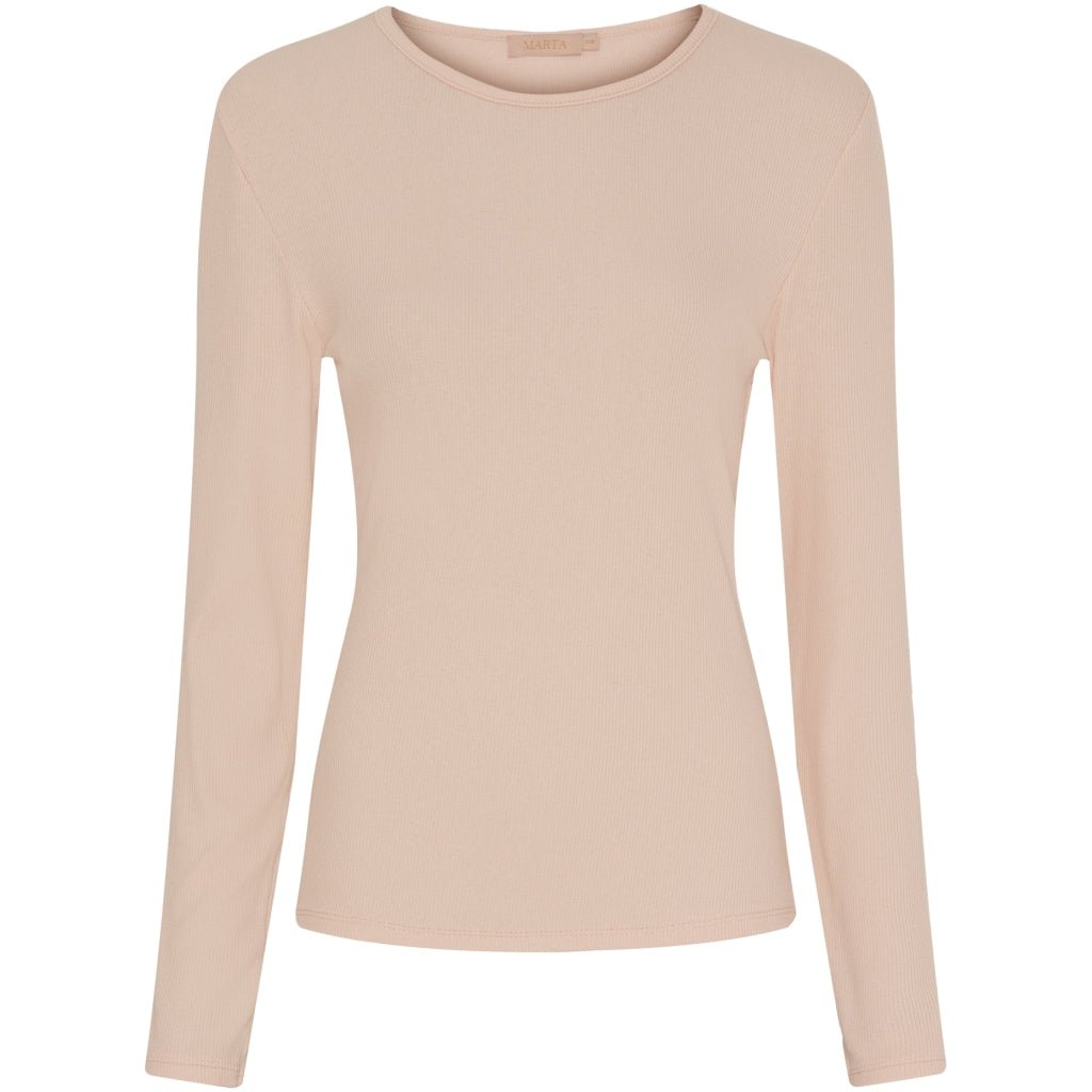 Marta du Chateau Dam långärmad T-Shirt MdcJosiane 49066 - Beige/greggio