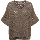 MARTA DU CHATEAU Marta du Chateau Dam Stickad MdcNieve 65033 Knit Fango