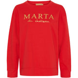 MARTA DU CHATEAU Marta du Chateau Dam Sweatshirt MdcAnnemette J-639 Sweatshirt Red