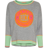 MARTA DU CHATEAU Marta du Chateau Dam Sweatshirt MdcRachelle 6575/B Sweatshirt Grigio/Verde