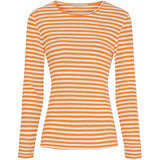 MARTA DU CHATEAU Marta du Chateau Dam långärmad T-Shirt MdcJosiane 49066 LS Tee Arancio/Greggio