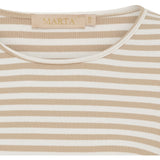 MARTA DU CHATEAU Marta du Chateau Dam långärmad T-Shirt MdcJosiane 49066 LS Tee Beige/greggio