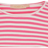 MARTA DU CHATEAU Marta du Chateau Dam långärmad T-Shirt MdcJosiane 49066 LS Tee Cardinale/Greggio