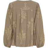 MARTA DU CHATEAU Marta du Chateau dam blus MdcBayleaf 7705 Shirt Fango60