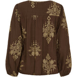 MARTA DU CHATEAU Marta du Chateau dam blus MdcBayleaf 7705 Shirt Moro30