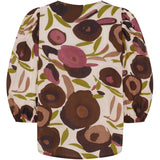MARTA DU CHATEAU Marta du Chateau dam blus MdcEvelina 58130M Shirt Brown Print
