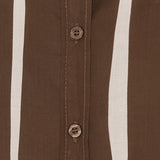 MARTA DU CHATEAU Marta du Chateau dam blus MdcEvelina 58130M Shirt Brown Stripe