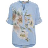 MARTA DU CHATEAU Marta du Chateau dam blus MdcNadira 9122 Shirt Celeste