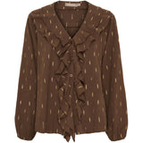 MARTA DU CHATEAU Marta du Chateau dam blus MdcOasis 7657 Shirt Chocolate2918