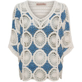 MARTA DU CHATEAU Marta du Chateau dam blus MdcRenny 1017 Blouse Blue