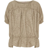 MARTA DU CHATEAU Marta du Chateau dam blus MdcSaffron 258685 Blouse Camel Print