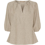 MARTA DU CHATEAU Marta du Chateau dam blus MdcSybil 7516 Shirt BrownVar4