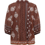 MARTA DU CHATEAU Marta du Chateau dam blus MdcValoria 68281 Shirt Brown