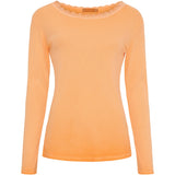 MARTA DU CHATEAU Marta du Chateau dam långärmad t-shirt MdcBelinda 24160 LS Tee Arancio