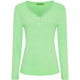 MARTA DU CHATEAU Marta du Chateau dam långärmad t-shirt MdcCalista 2500 LS Tee Green Neo