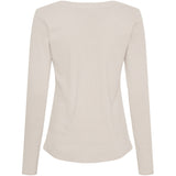 MARTA DU CHATEAU Marta du Chateau dam långärmad t-shirt MdcMagali 2553 LS Tee Beige