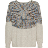 MARTA DU CHATEAU Marta du Chateau dam stickad MdcLilia 24484 Restudsalg Crema/Blue